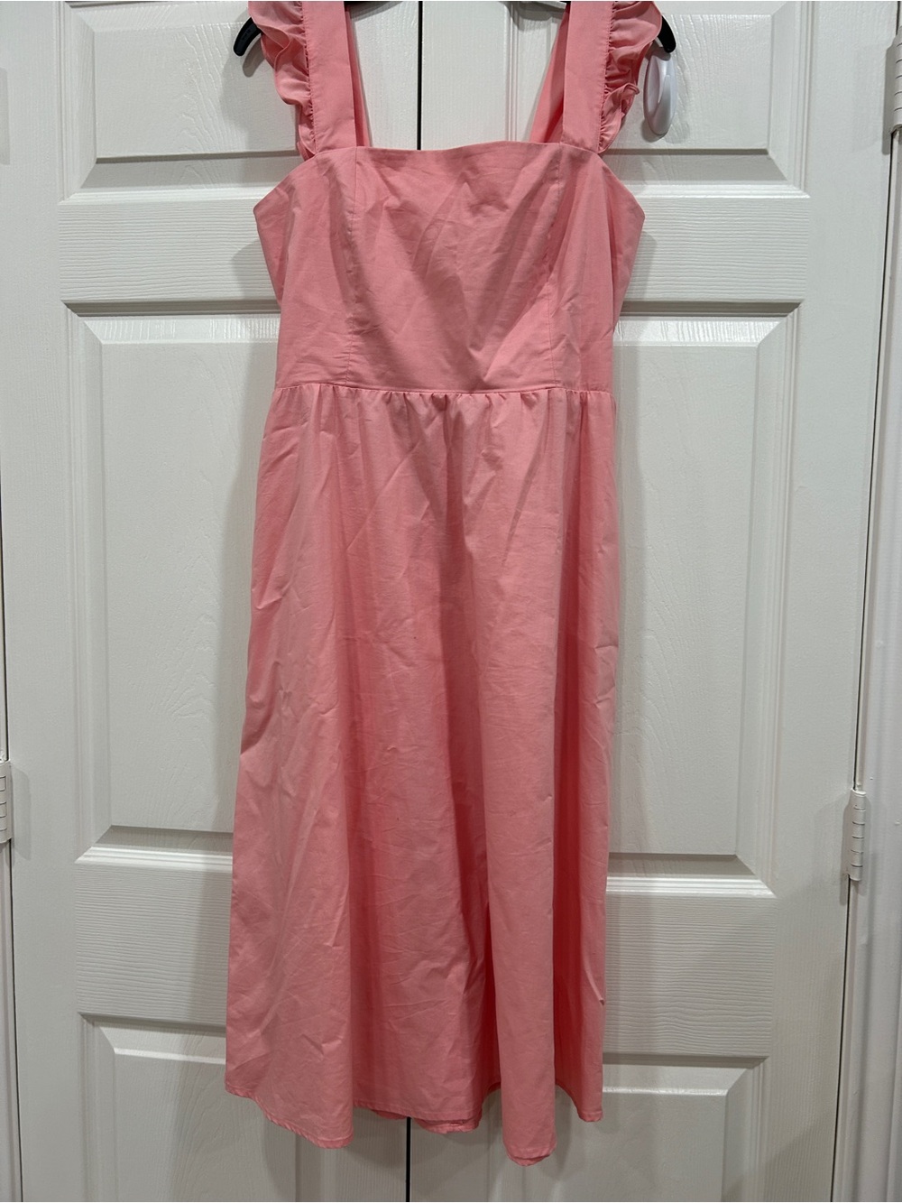 Seven7 Coral Pink Smocked Strap Top